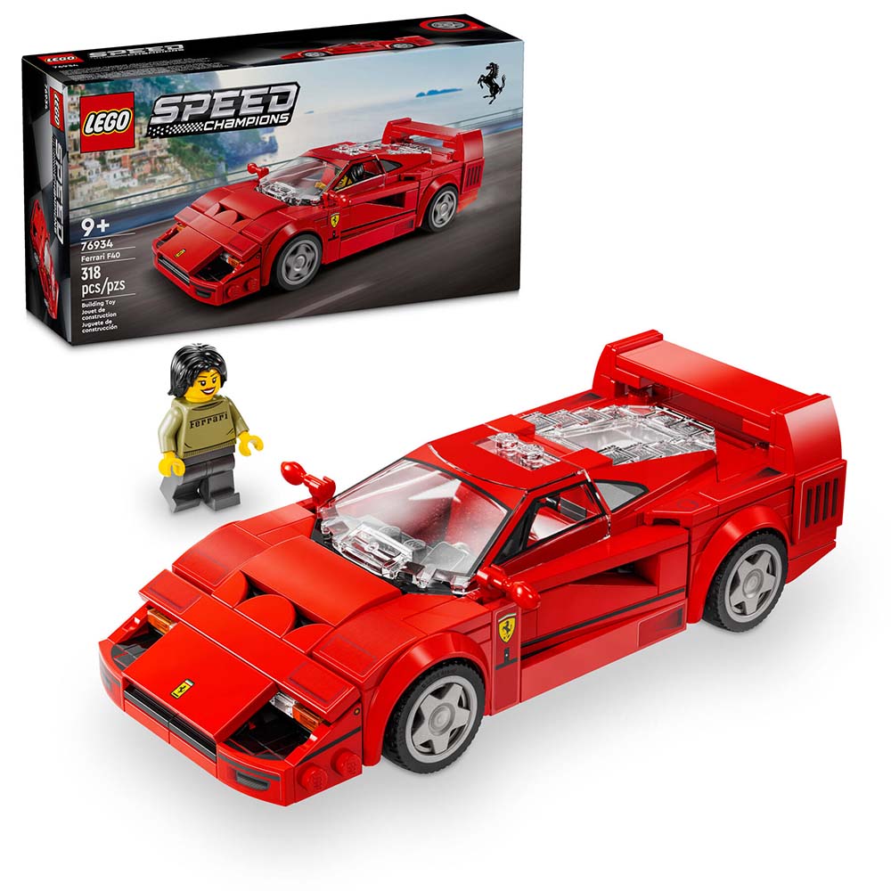 LEGO Supercoche Ferrari F40 76934: Set de construcción de 318 piezas - Edad 9+