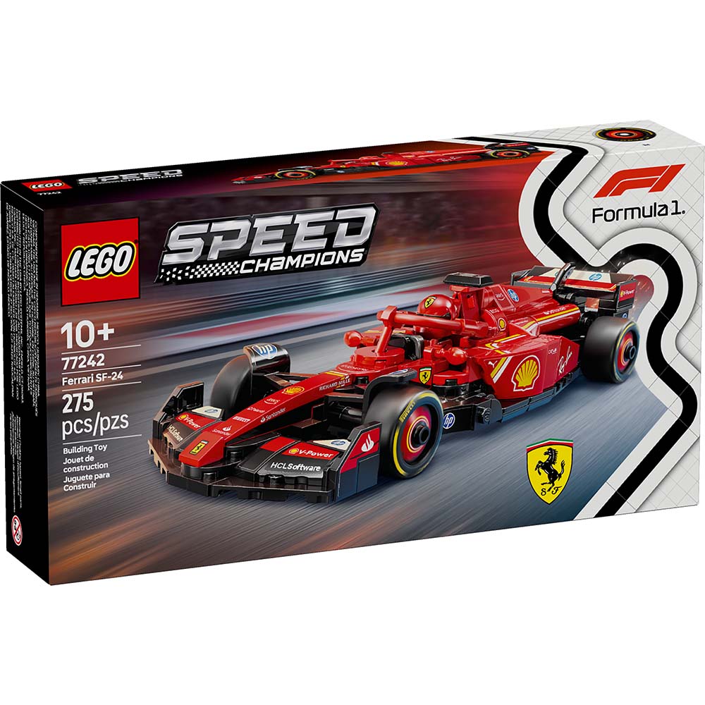 LEGO Coche de Carreras Ferrari SF-24 F1 77242: Set de construcción de 275 piezas - Edad 10+