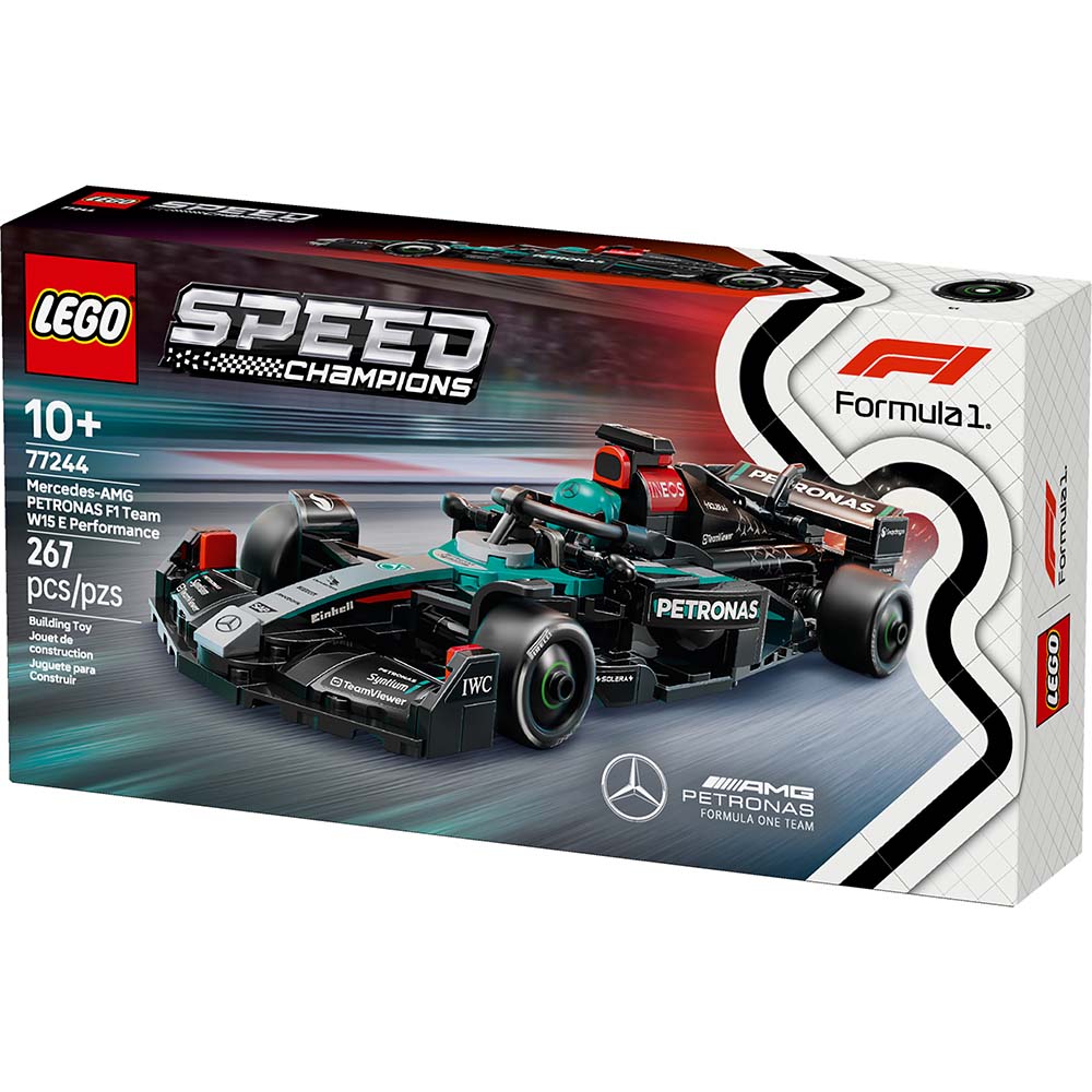 LEGO Speed Champions Mercedes-AMG PETRONAS F1 Team W15 Coche de Carreras 77244, sets de construcción