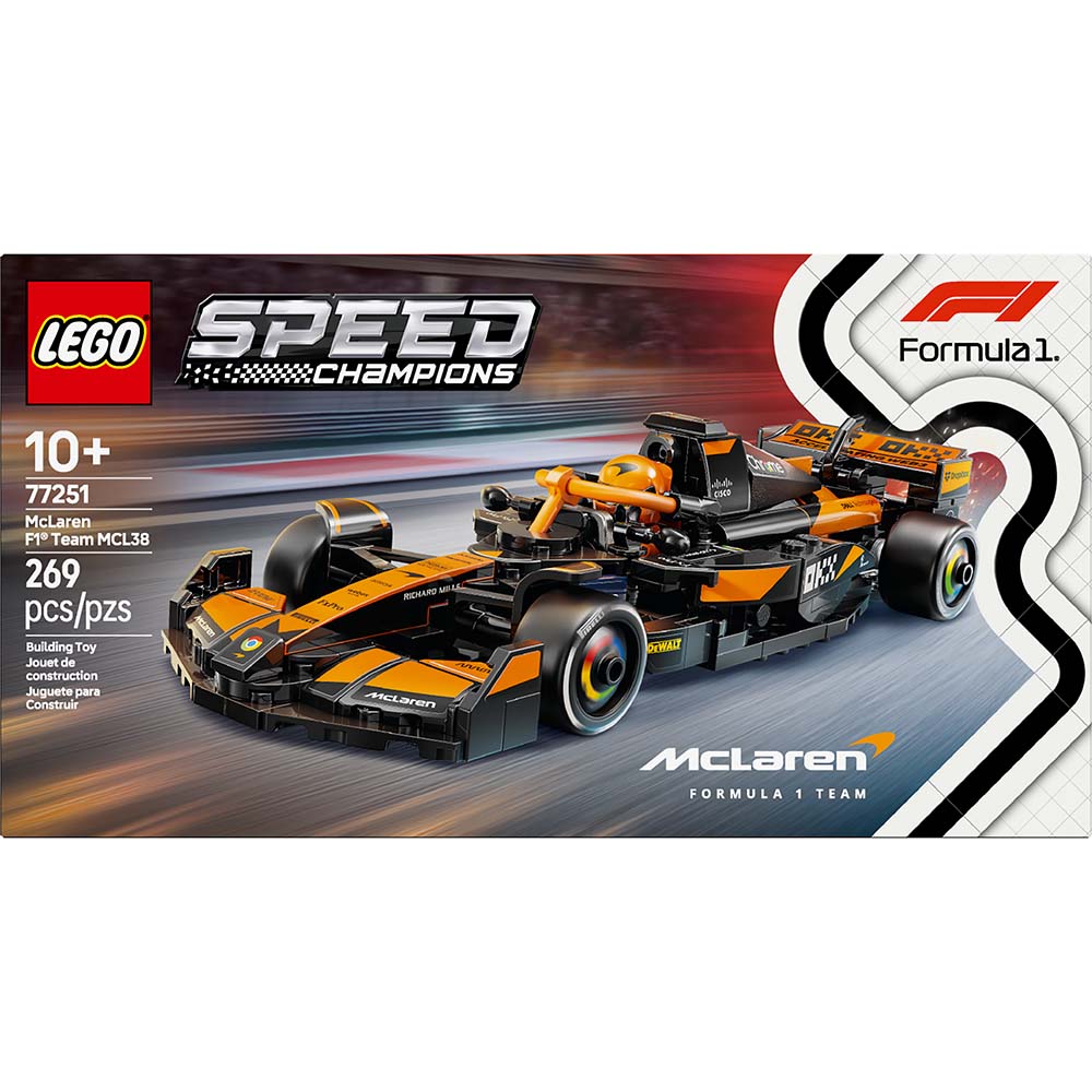LEGO Speed Champions Coche de Carreras McLaren F1 Team MCL38 77251: Set de construcción de 269 piezas - Edad 10+
