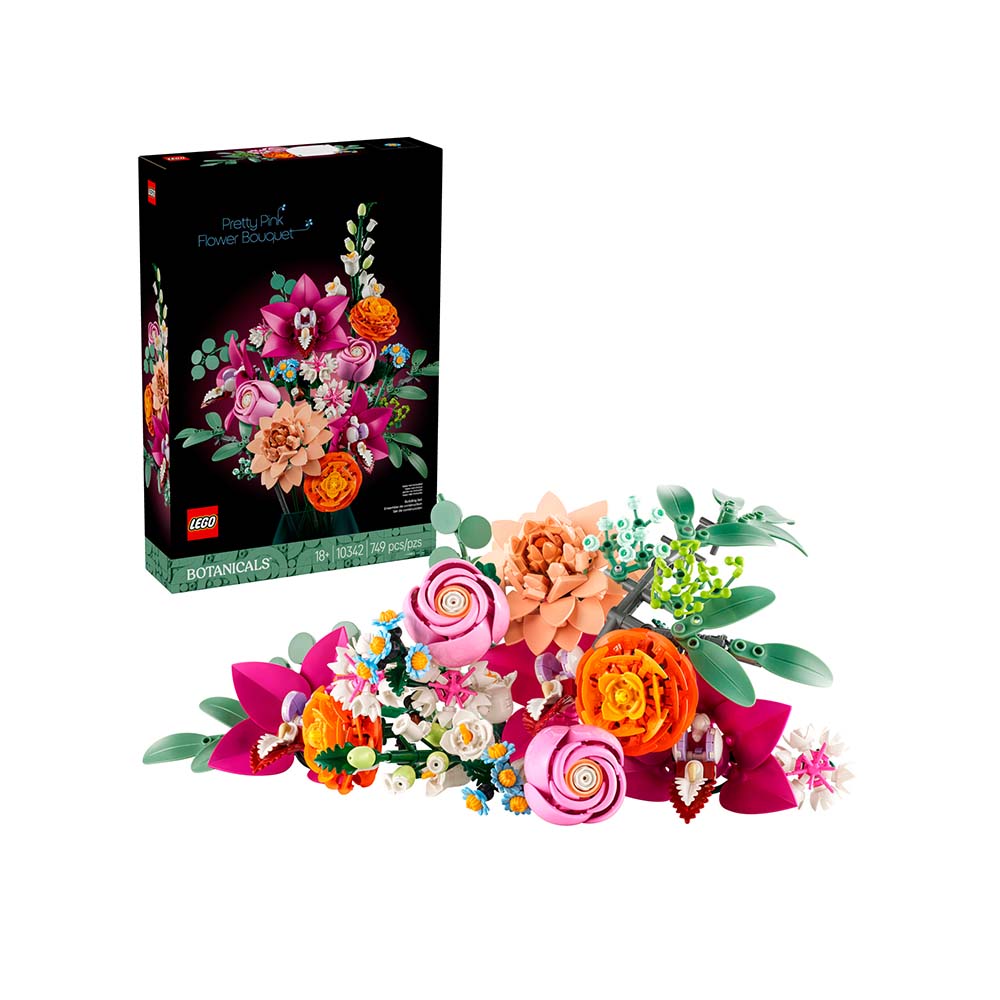LEGO Botanical Collection Ramo de Flores Fantasía en Rosa 10342, sets de construcción