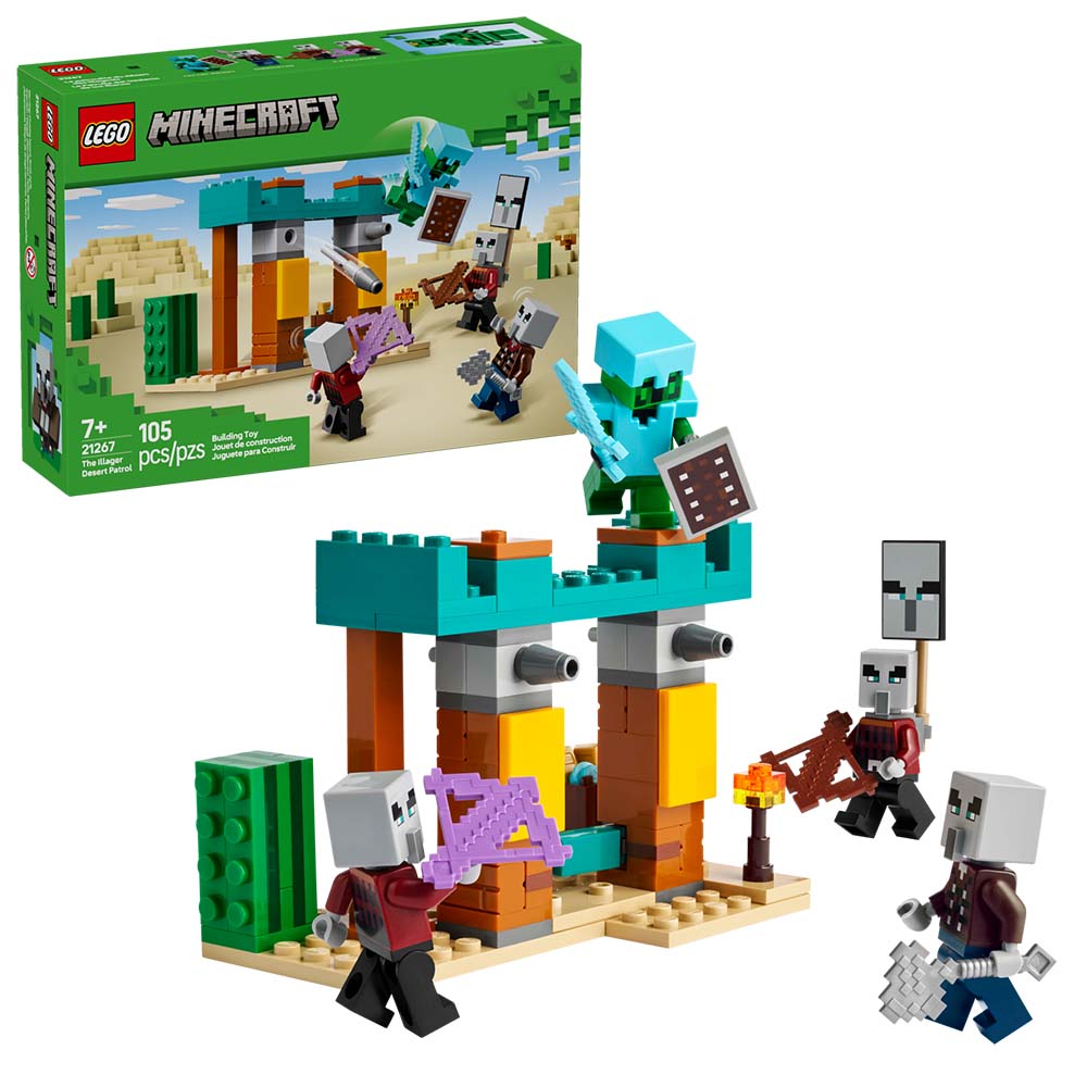 LEGO Minecraft La Patrulla del Desierto de los Maldeanos 21267: Set de construcción de 105 piezas - Edad 7+