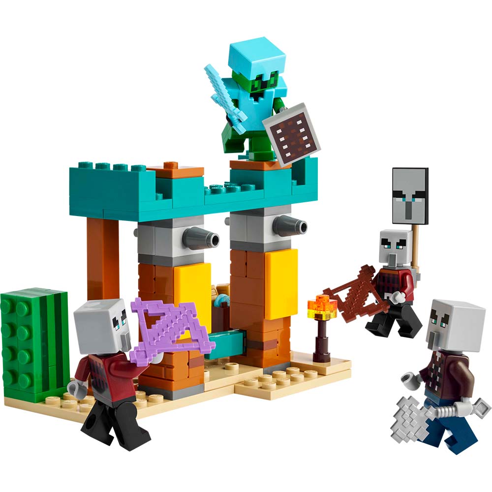 LEGO Minecraft La Patrulla del Desierto de los Maldeanos 21267: Set de construcción de 105 piezas - Edad 7+