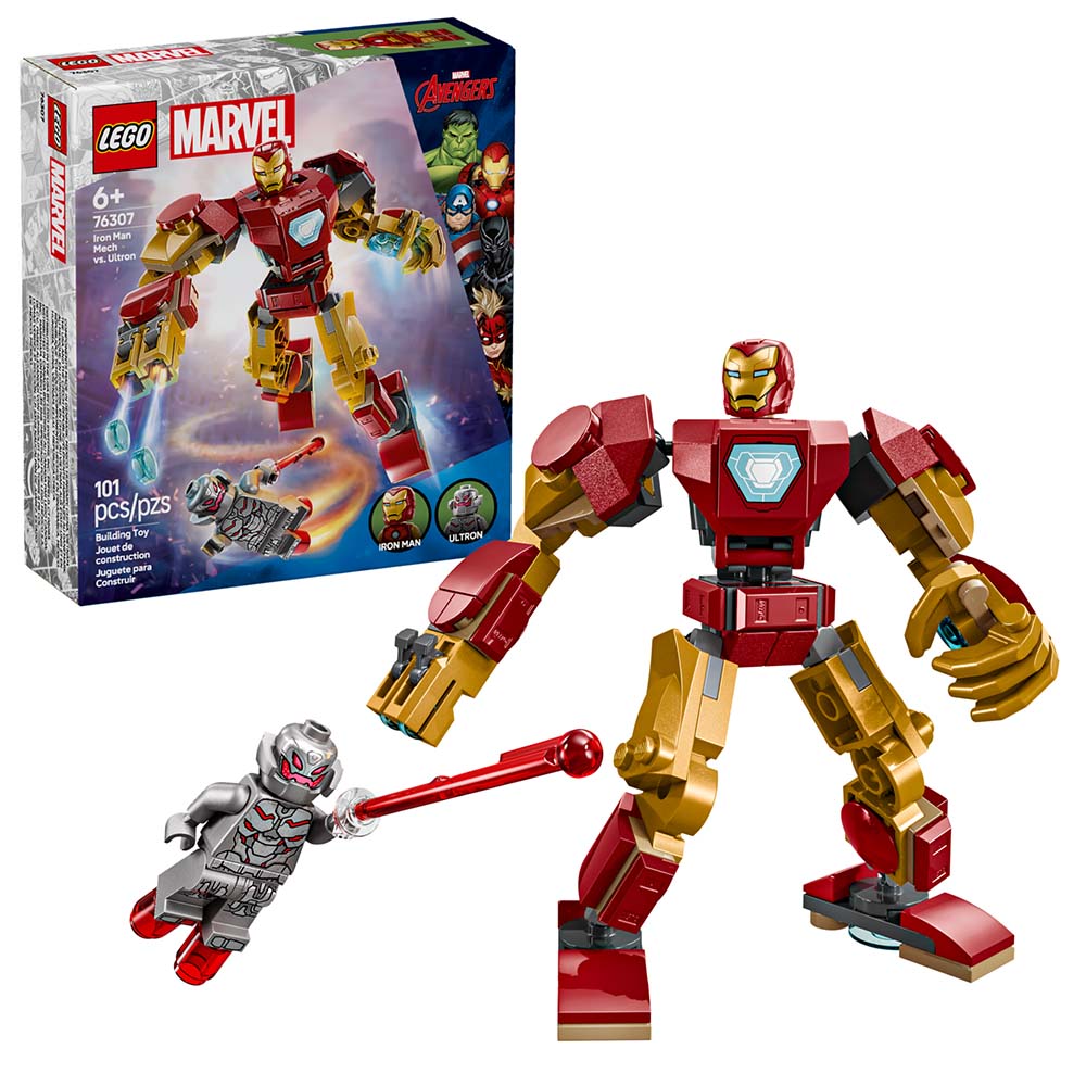 Lego Marvel Armadura Robótica de Iron Man vs. Ultrón 76307