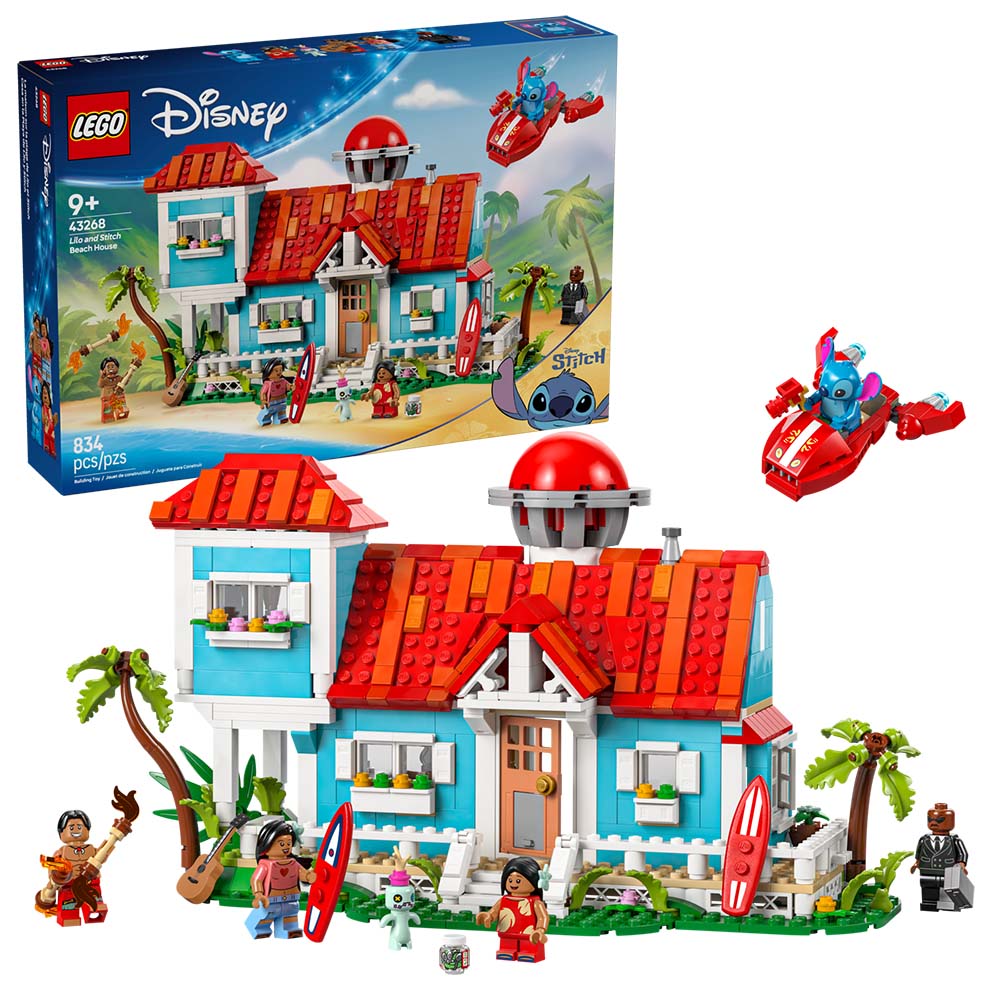 LEGO Casa en la Playa de Lilo y Stitch 43268: Set de construcción de 834 piezas - Edad 9+