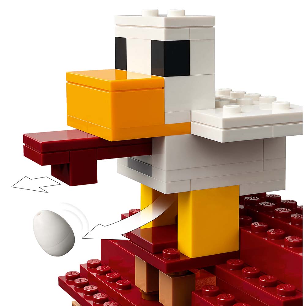 LEGO Minecraft El Ataque a la Aldea del Globo de Ghast 21273: Set de construcción de 555 piezas - Edad 10+