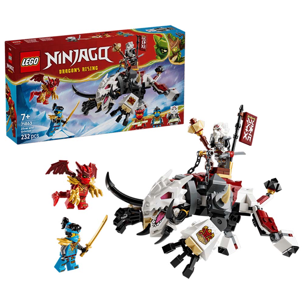 LEGO NINJAGO - Zilvar y Bestia Dragón Grimtak