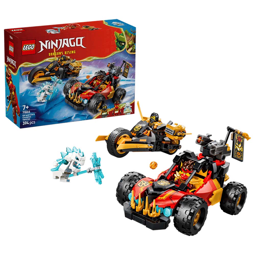 LEGO NINJAGO - Vehículos Combinables de Kai y Cole
