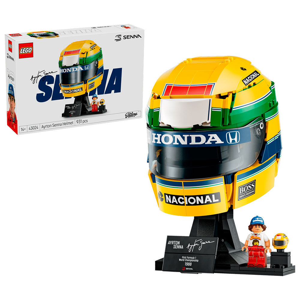 LEGO Editions Casco de Ayrton Senna: Set de Construcción de 931 Piezas con Minifigura - Edad 14+