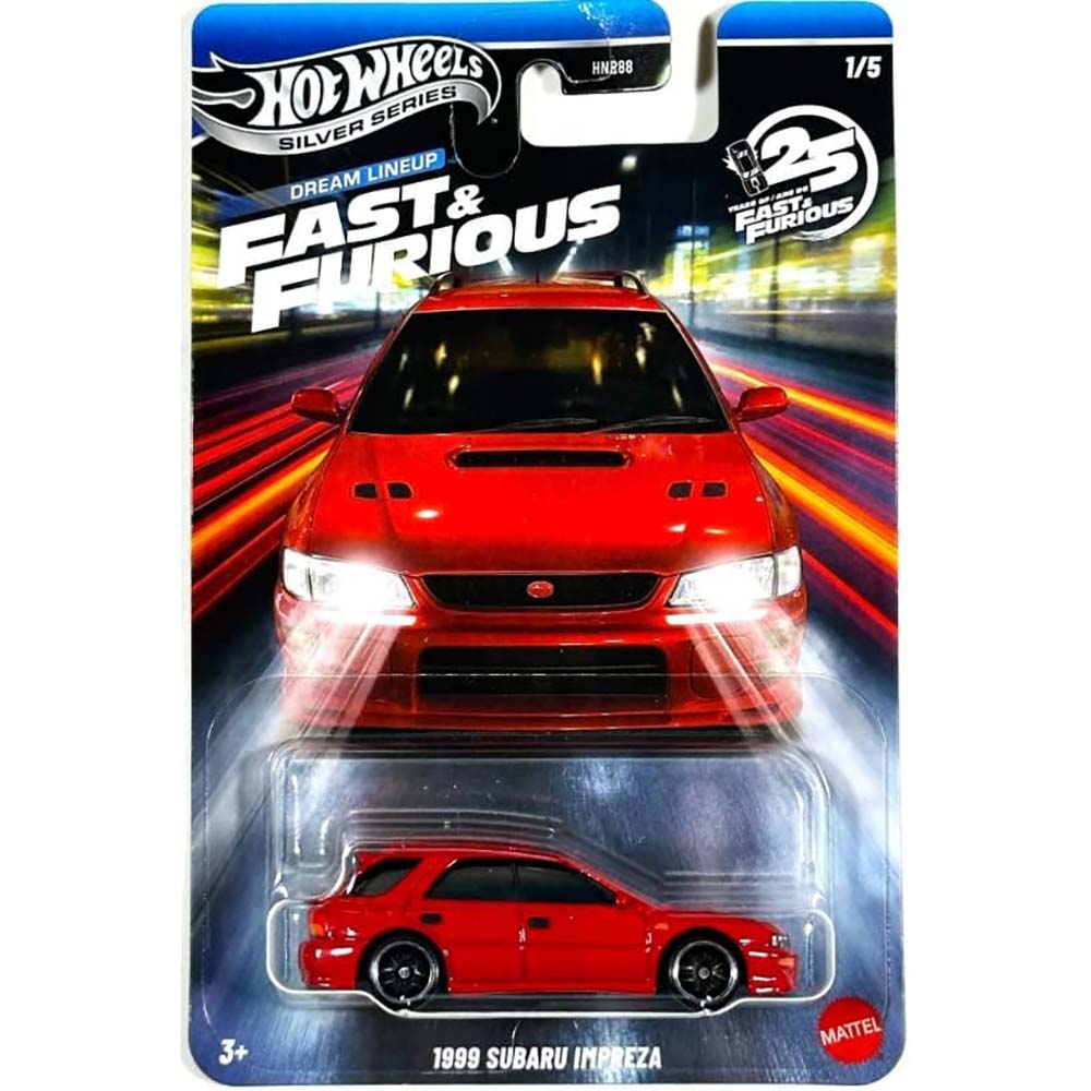 Hot Wheels Silver Series Fast & Furious Dream Lineup 1999 Subaru Impreza HNR88