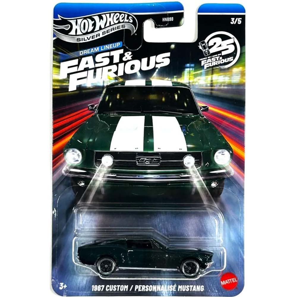 Hot Wheels Silver Series Fast & Furious Dream Lineup 1967 Custom Mustang HNR88