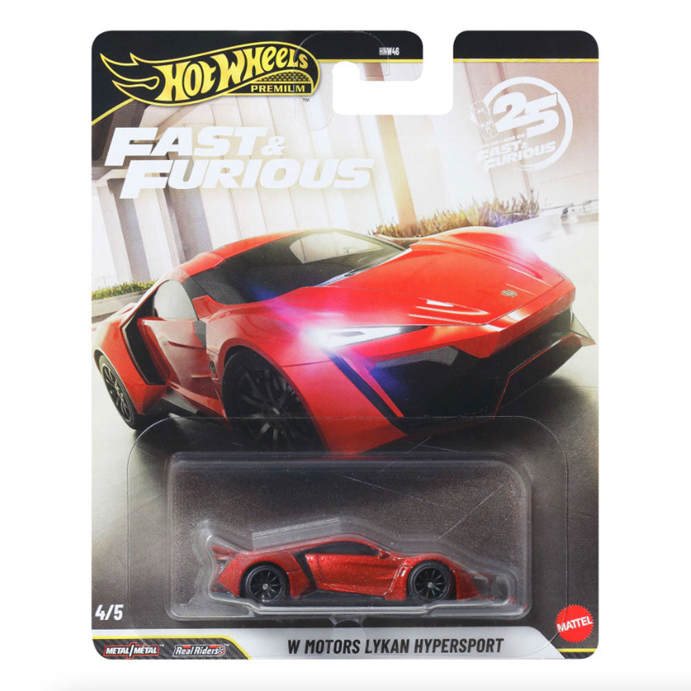 Hot Wheels Collector Auto Premium Fast & Furious W Motors Lykan Hypersport HNW46