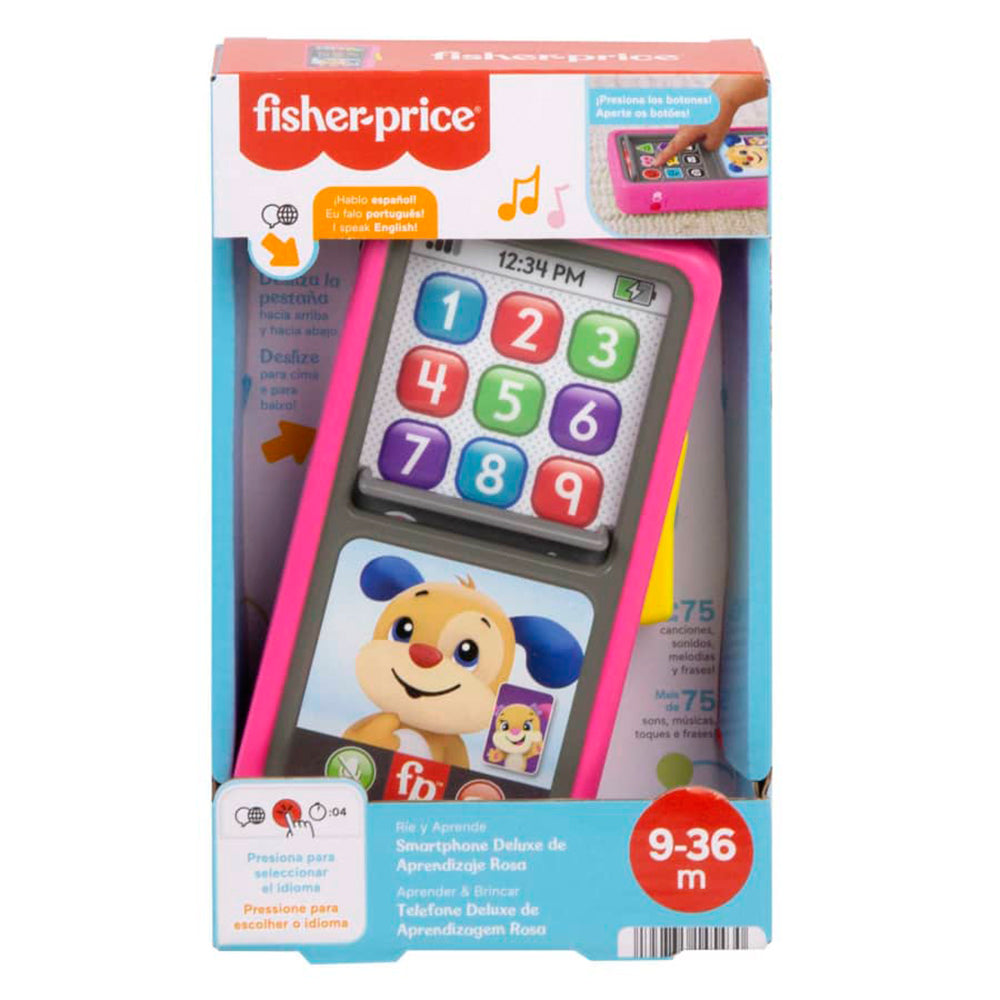 Fisher-Price Smartphone Deluxe de Aprendizaje Rosa HNM82 - Edad 9+