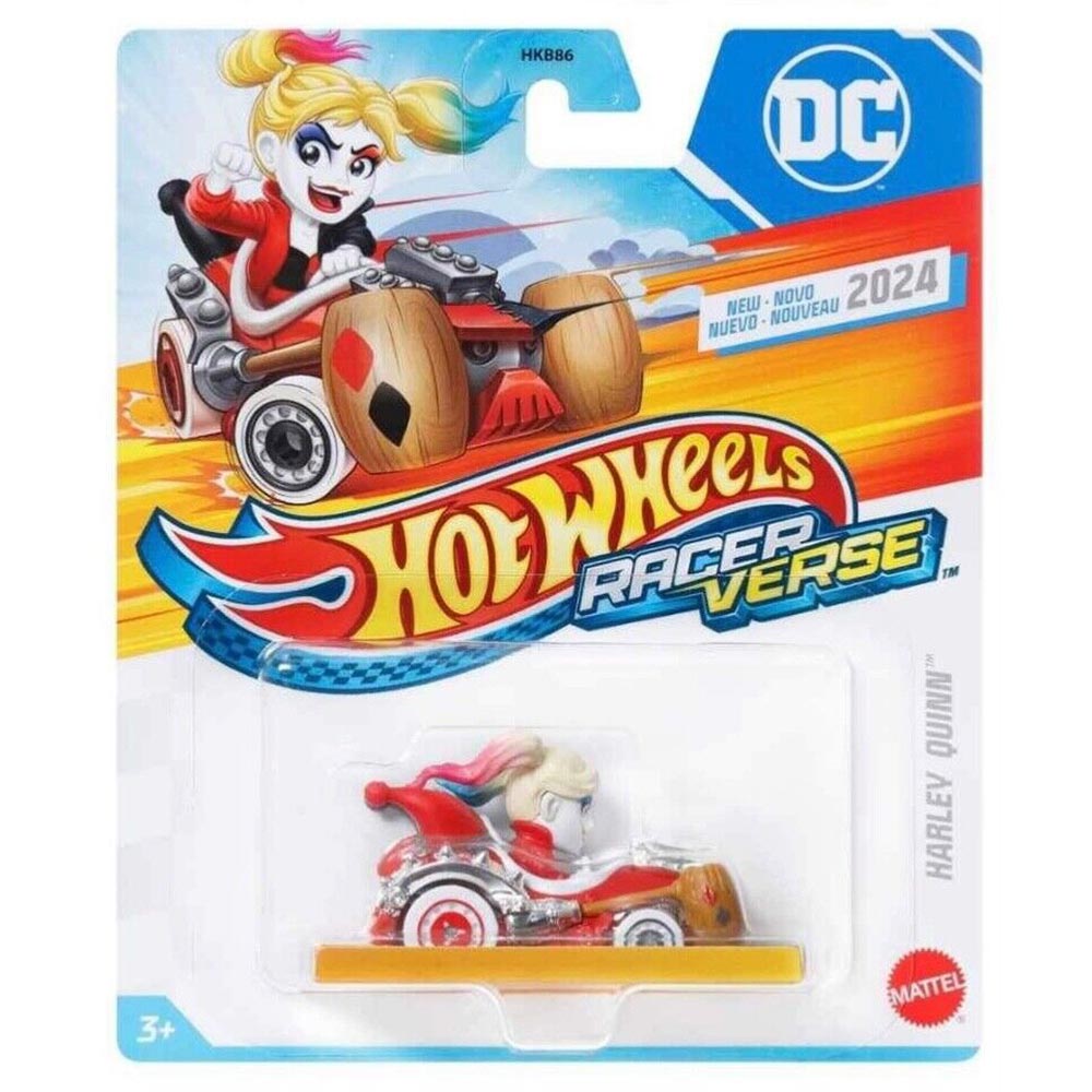 Hot Wheels Raciverse - Harley Quinn HKB86: Vehículo de juguete - Edad 3+