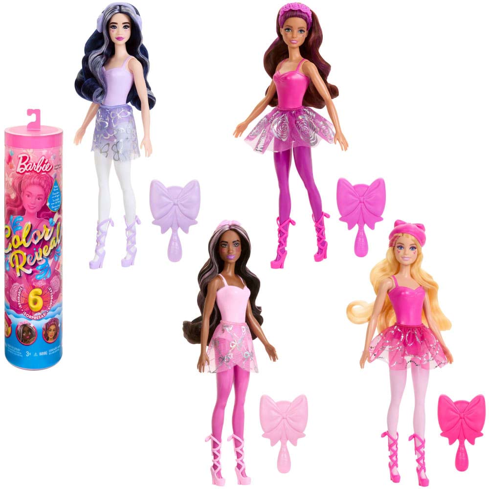 Barbie Muñeca Bailarinas de Ballet Surtido Sorpresa HTH46: Coleccionable sorpresa - Edad 3+
