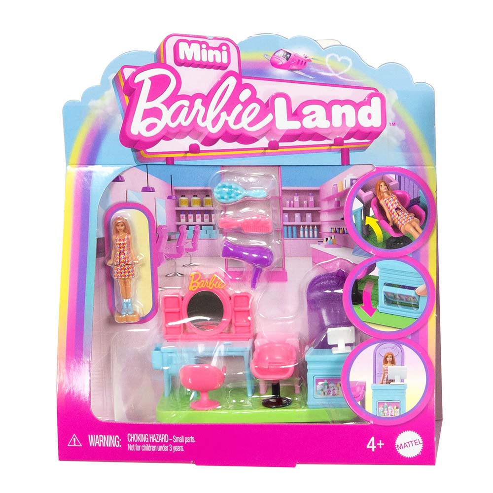 Barbie Mini BarbieLand Set Salón de belleza JCR29
