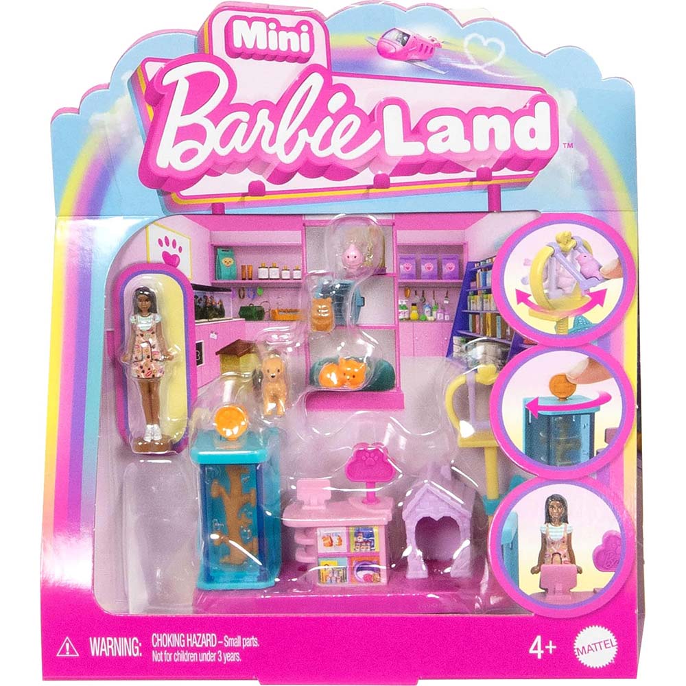 Barbie Mini BarbieLand Set Tienda de Mascotas JCR29
