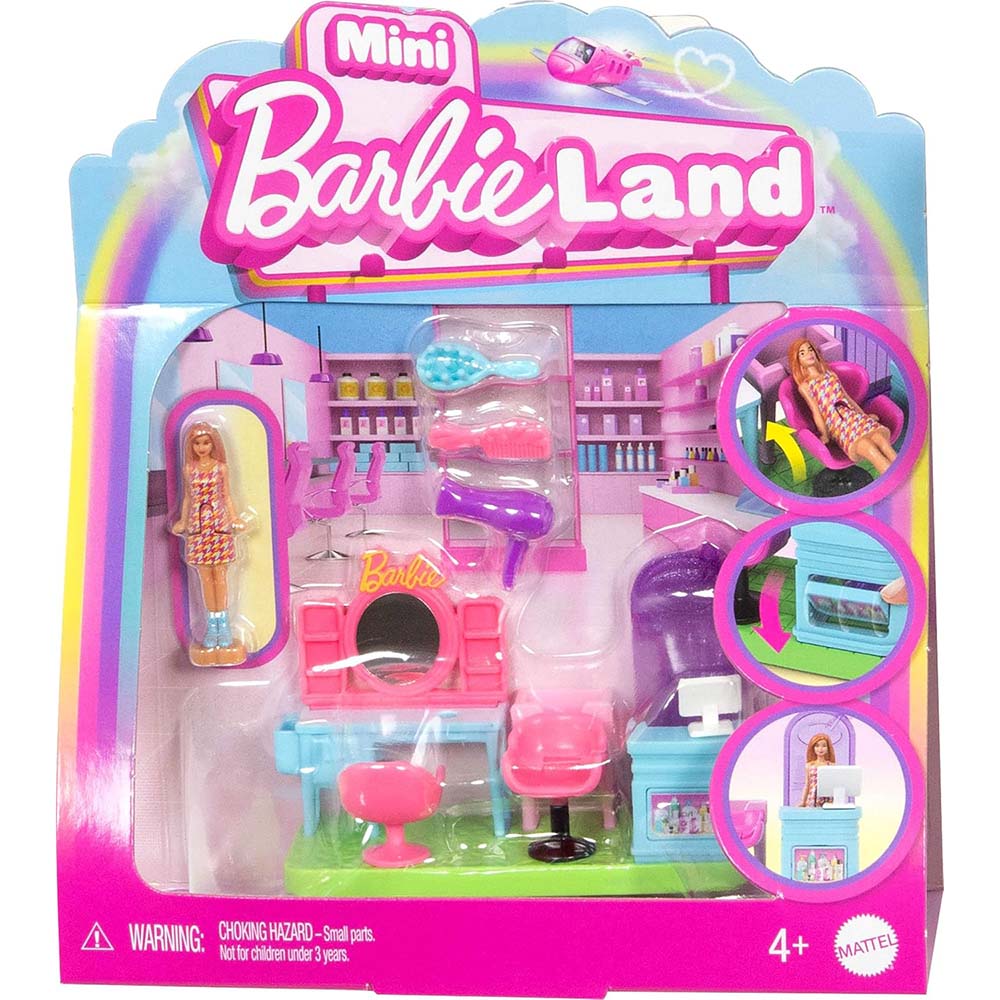 Barbie Mini BarbieLand Set Salón de Belleza JCR29