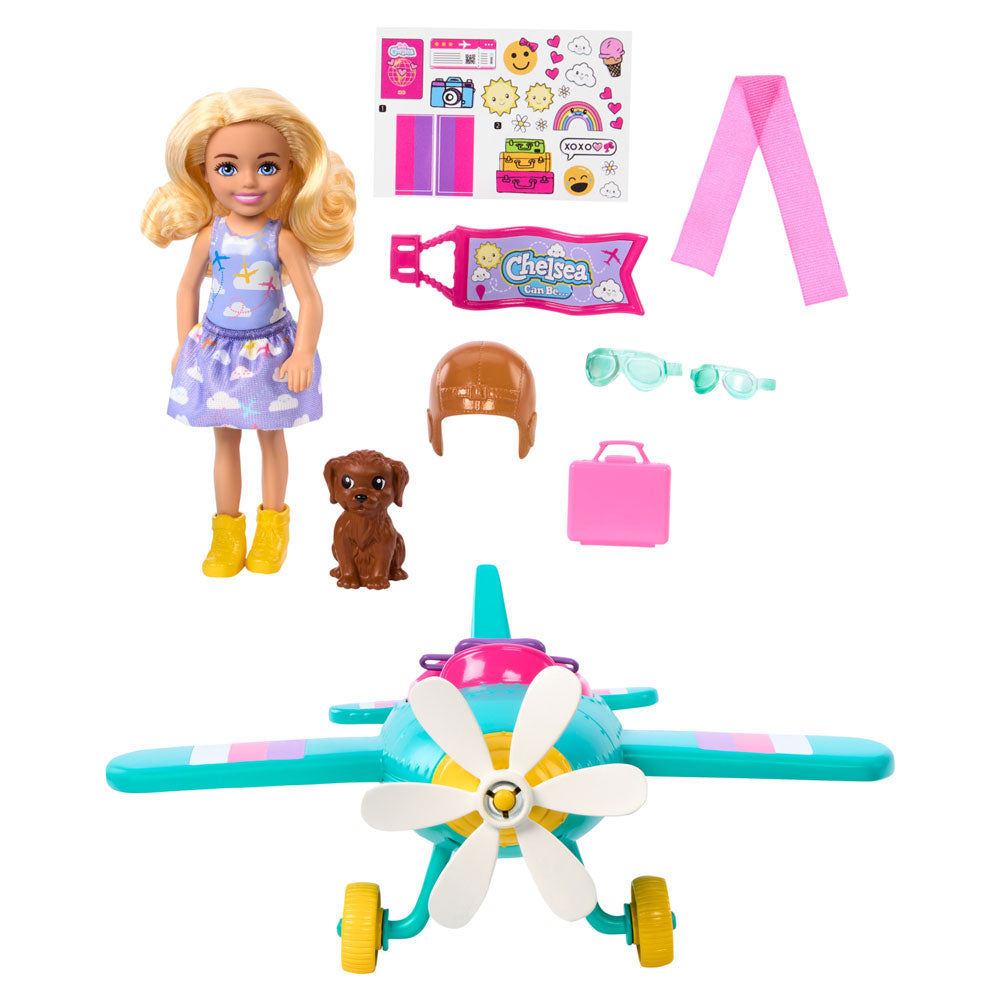 Barbie Chelsea Piloto Avión HTK38: Set de juego - Edad 4+
