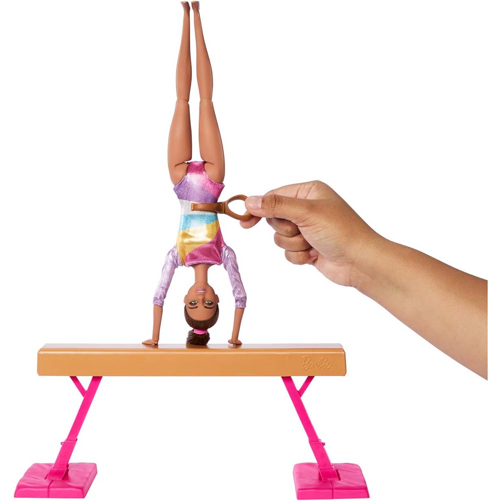 Barbie Careers Playset Gimnasta Castaña HRG53 - Edad 3+