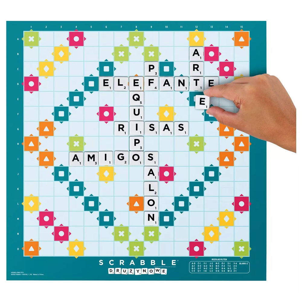 Scrabble 2 en 1 Colaborativo HXM54: Juego de mesa - Edad 8+