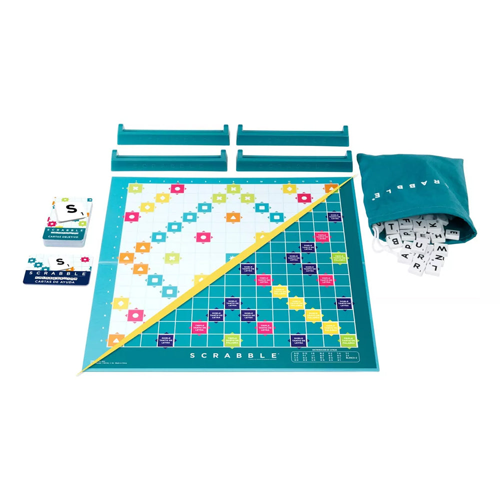Scrabble 2 en 1 Colaborativo HXM54: Juego de mesa - Edad 8+