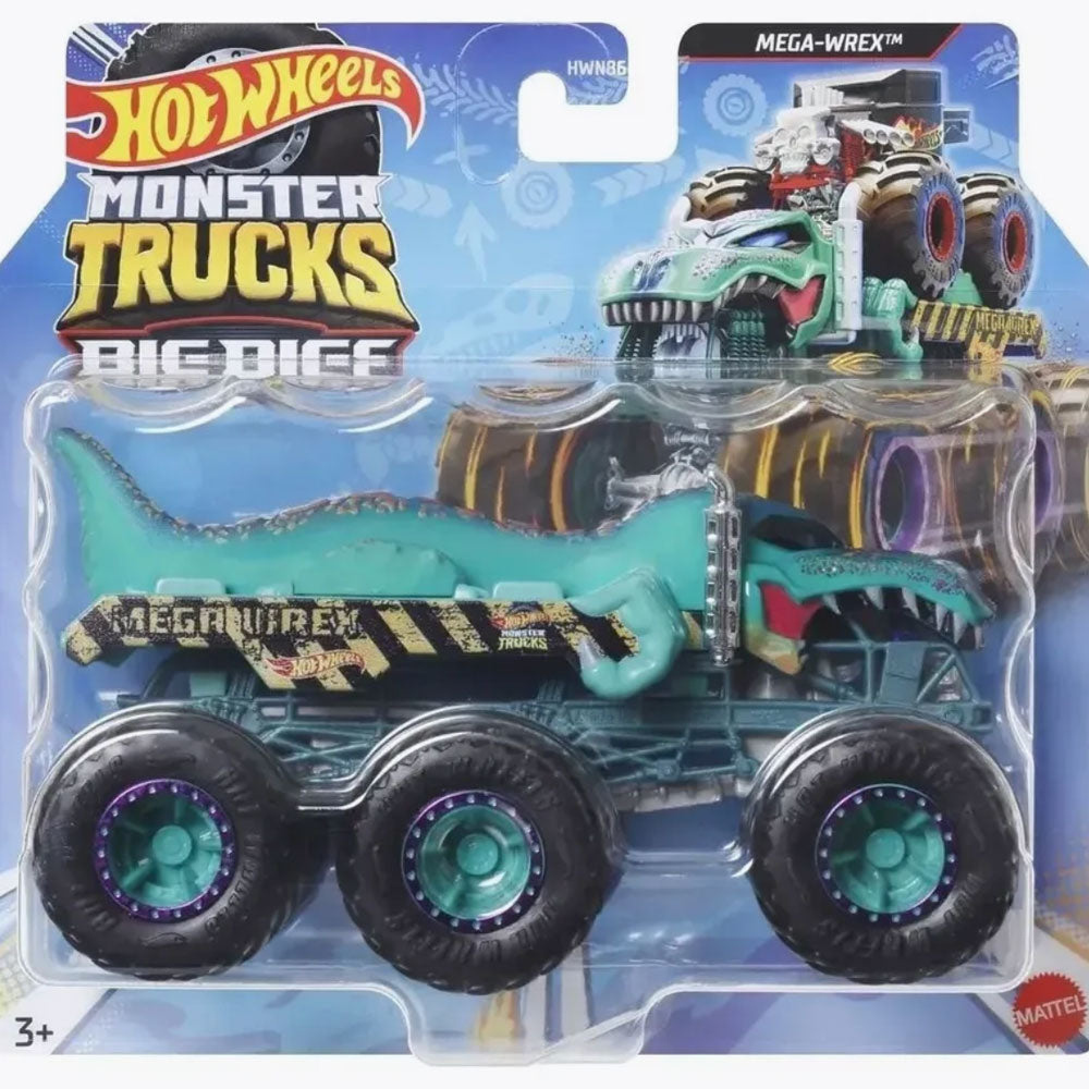 Hot Wheels Monster Trucks Camiones Remolque Escala 1:64 Mega-Wrek HWN86 - Edad 4+