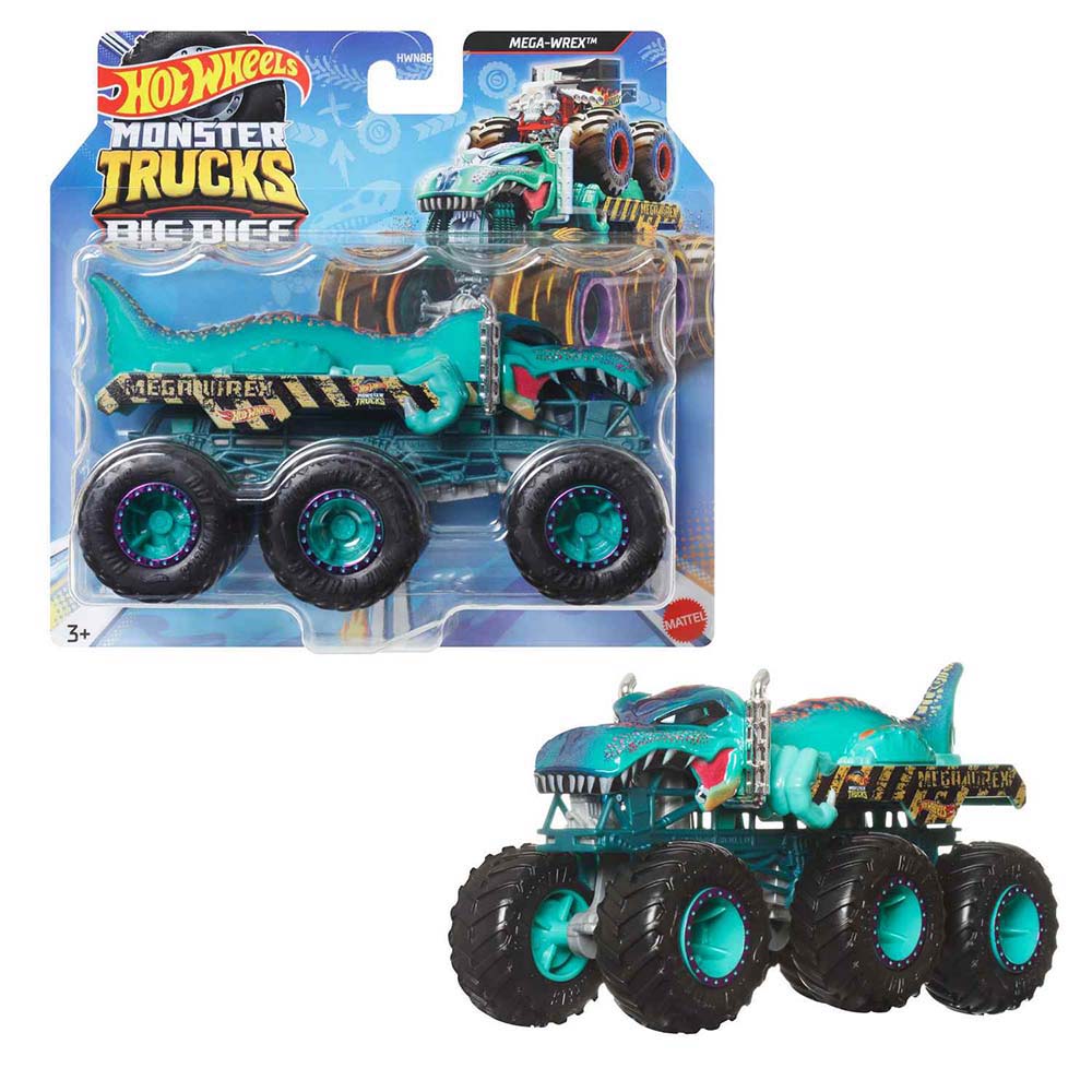 Hot Wheels Monster Trucks Camiones Remolque Escala 1:64 Rhinomite HWN86 - Edad 4+