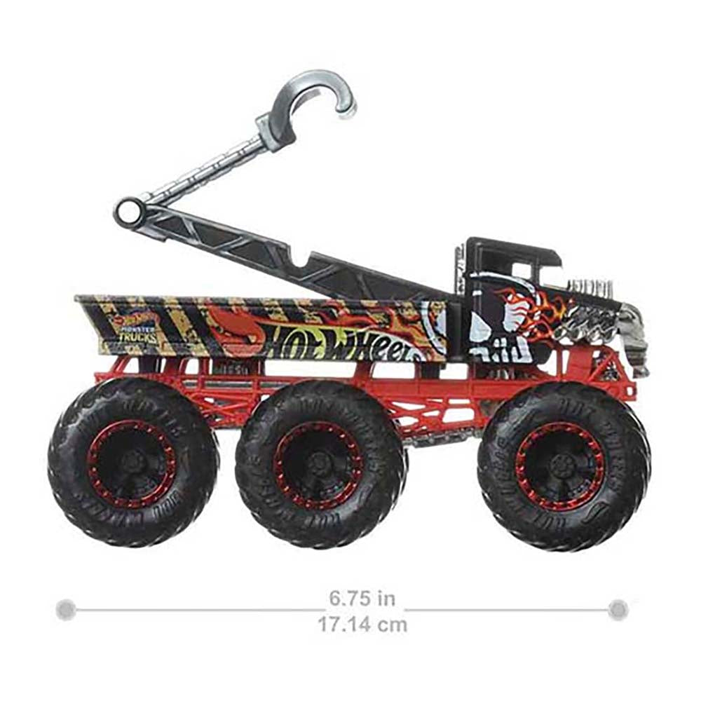 Hot Wheels Monster Trucks Camiones Remolque Escala 1:64 Bone Shaker HWN86 - Edad 4+