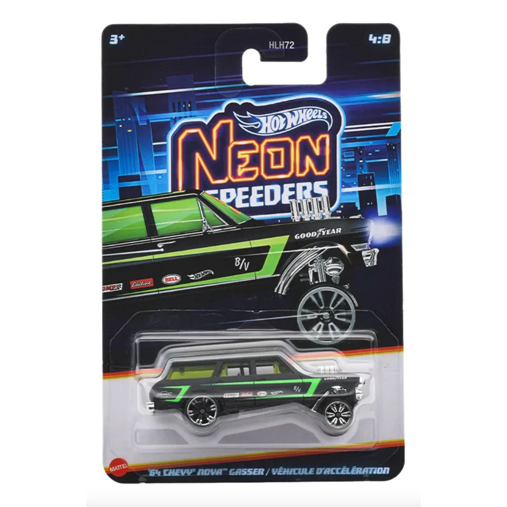 Hot Wheels Neon Speeders '64 Chevy Nova Gasser HLH72