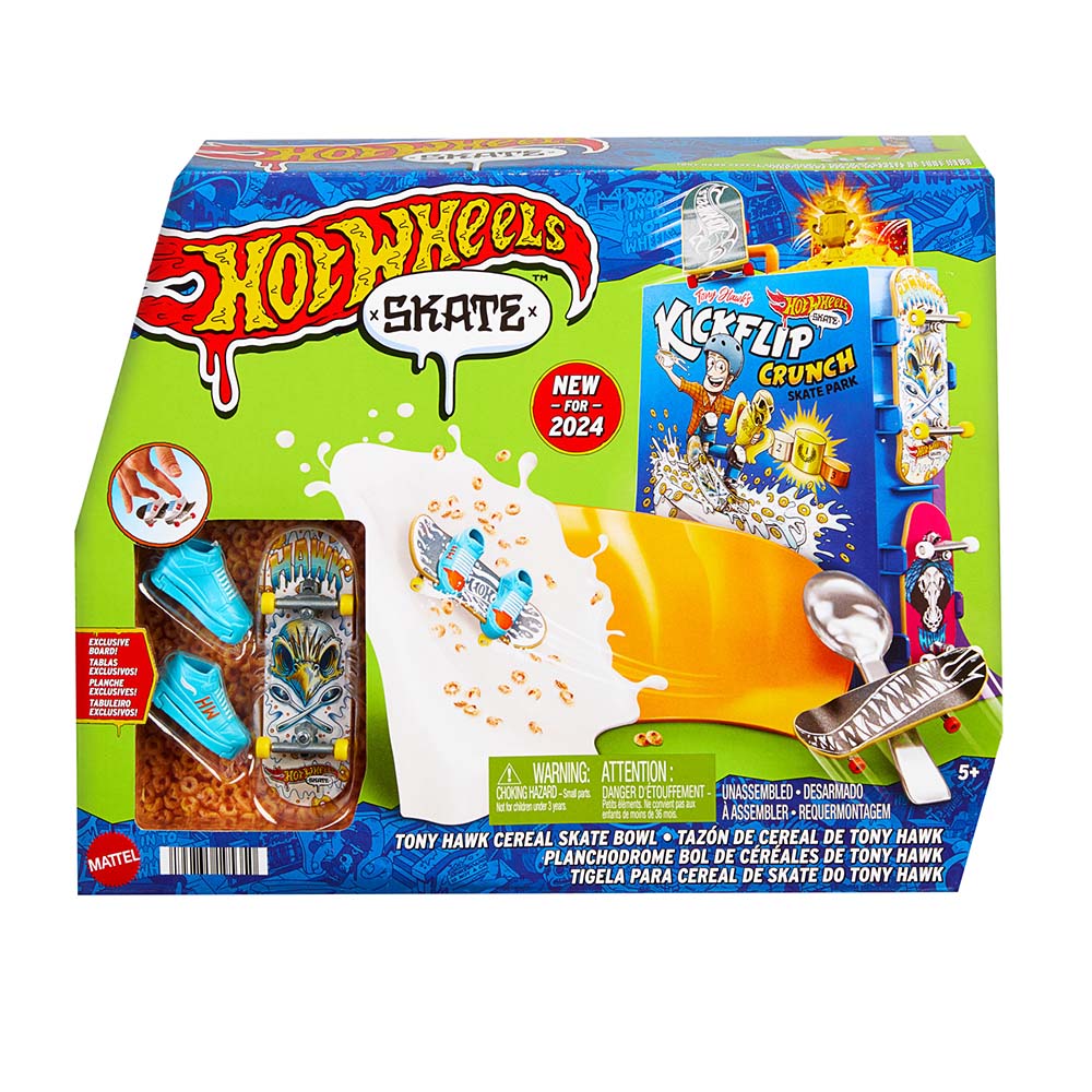 Hot Wheels Skate Set Bowl de Cereal HTP09: Patineta de dedo - Edad 4+