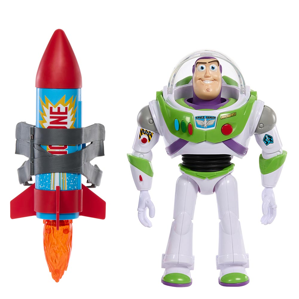 Disney Pixar Toy Story Buzz con Cohete 12" HWW14: Figura de 12 pulgadas - Edad 3+