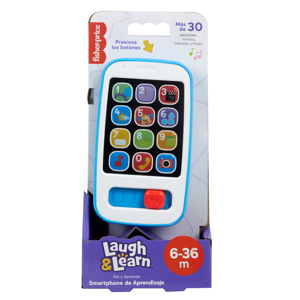 Fisher Price Ríe y Aprende Smartphone de Aprendizaje Azul HXB83 - Edad 6 meses+