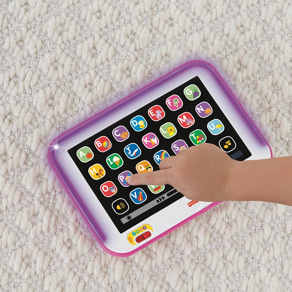 Fisher-Price Ríe y Aprende Tablet de Aprendizaje Crece Conmigo Rosa HXB81 - Edad 9 meses+