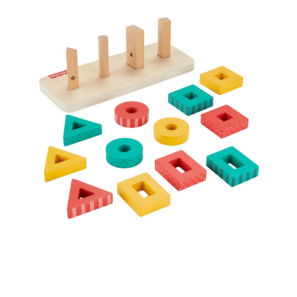 Fisher-Price Juguete Clasificador de Formas de Madera HXV05 - Edad 9 meses+