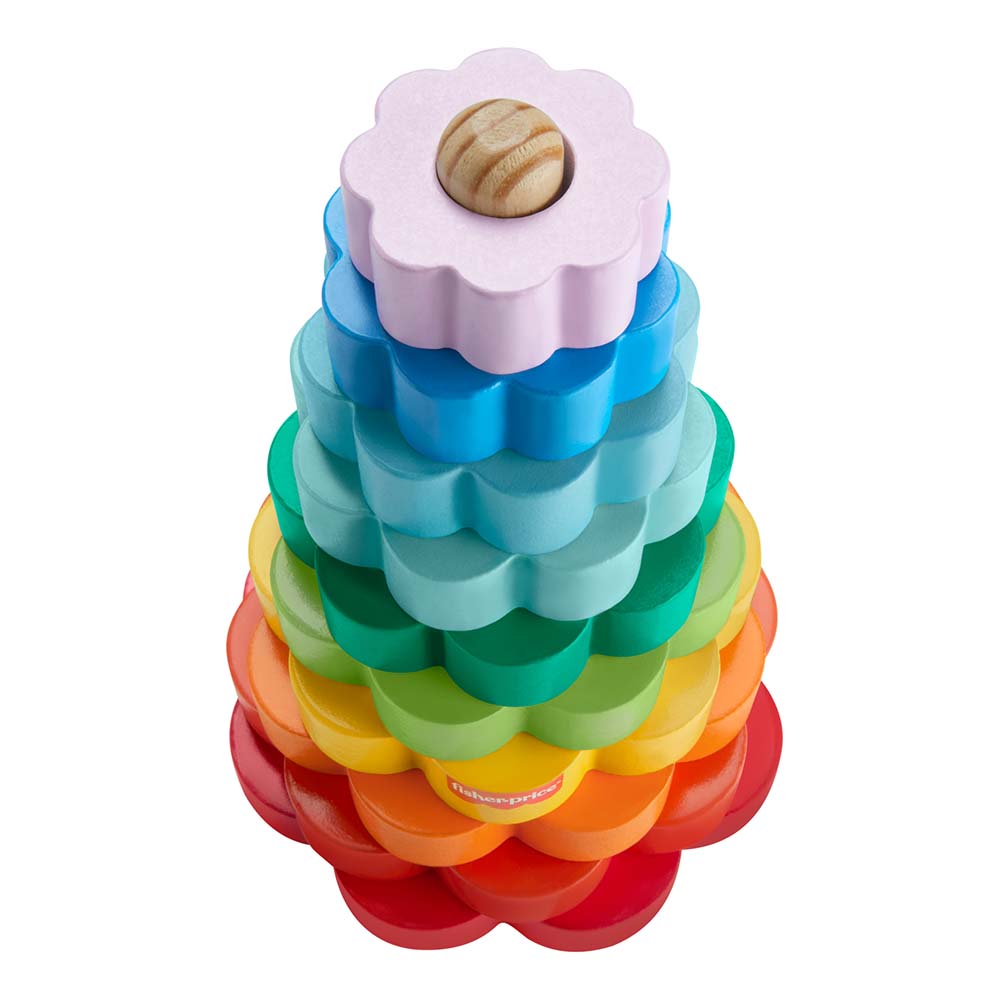 Fisher-Price Juguete para Bebés Anillos Apilables de Madera HXT77 - Edad 9 meses+