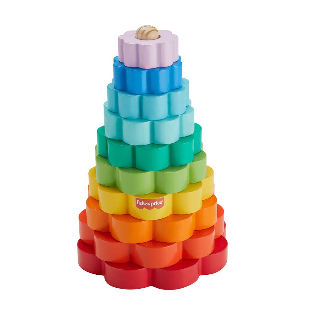 Fisher-Price Juguete para Bebés Anillos Apilables de Madera HXT77 - Edad 9 meses+