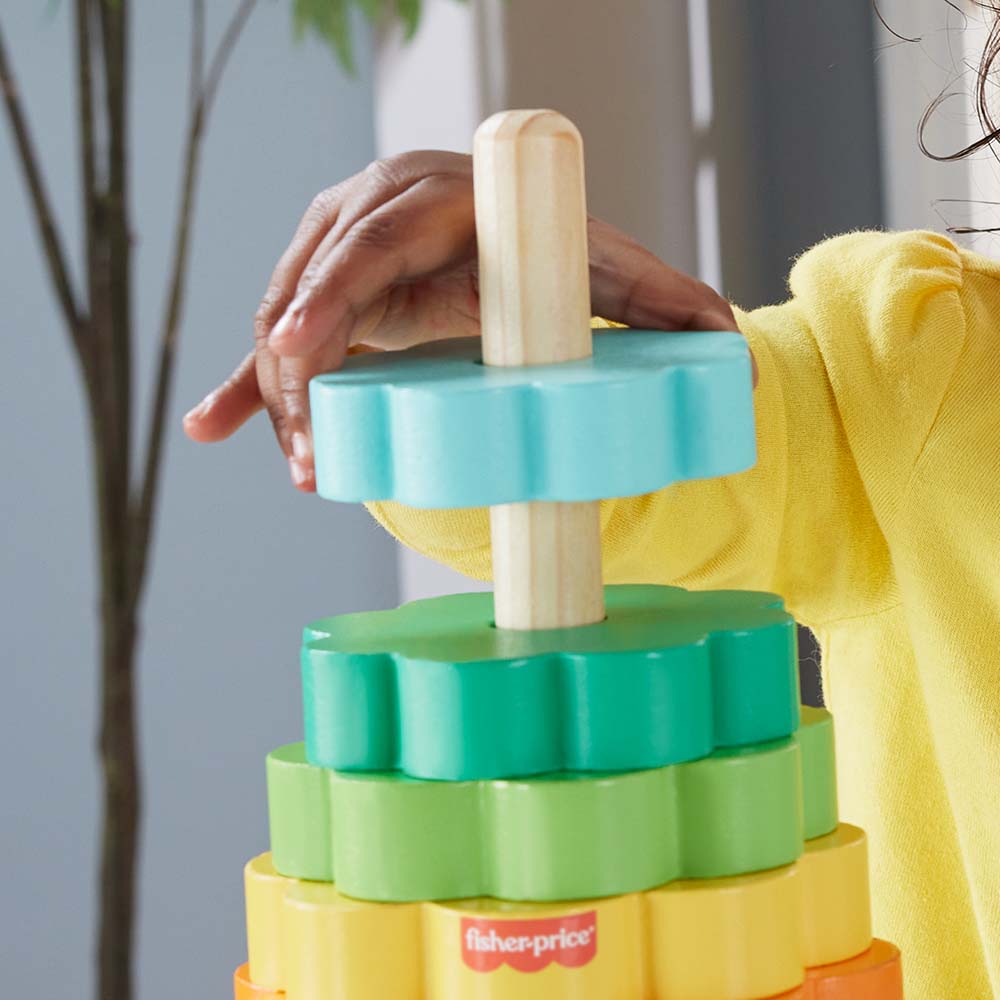 Fisher-Price Juguete para Bebés Anillos Apilables de Madera HXT77 - Edad 9 meses+