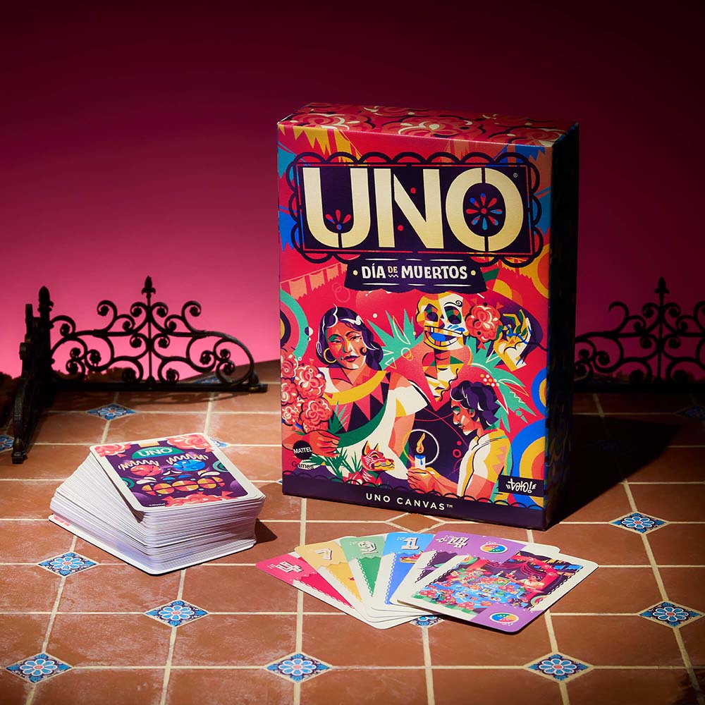 UNO Canvas Día de Muertos Card Game HYH47, juegos de cartas