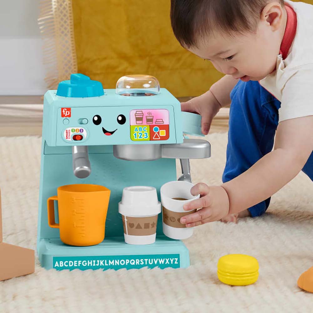Fisher-Price Ríe y Aprende Juguete para Bebés Mi Primera Máquina de Café HYP38 - Edad 9 meses+