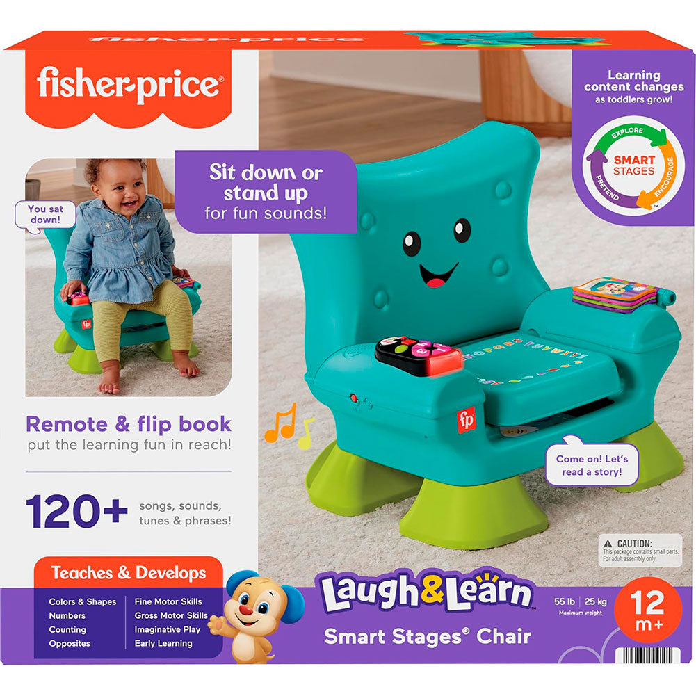 Fisher-Price Ríe y Aprende Silla de Aprendizaje Musical HYP36, juguetes para primera infancia