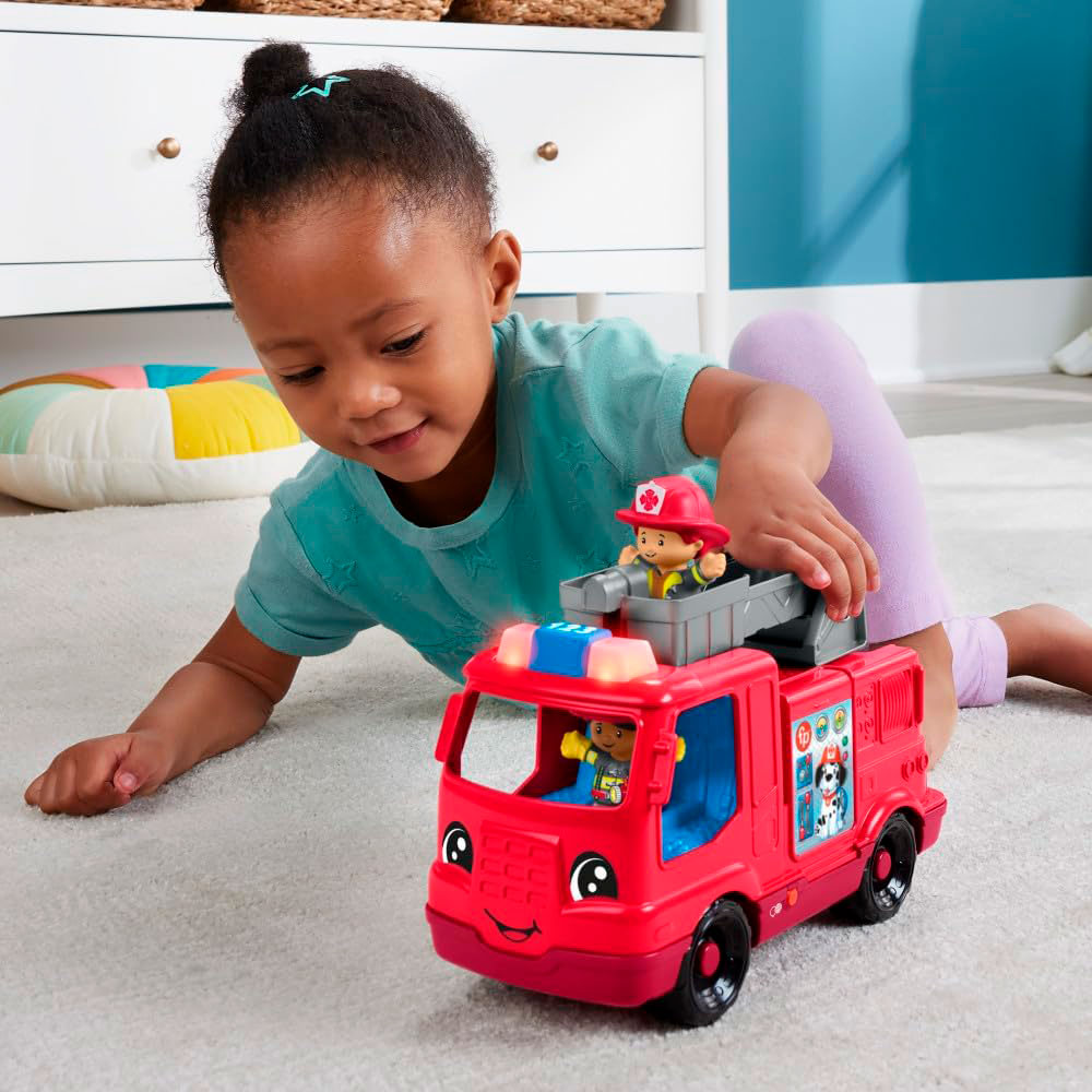 Fisher-Price Little People Camión de Bomberos Mediano HYP41, juguetes para primera infancia