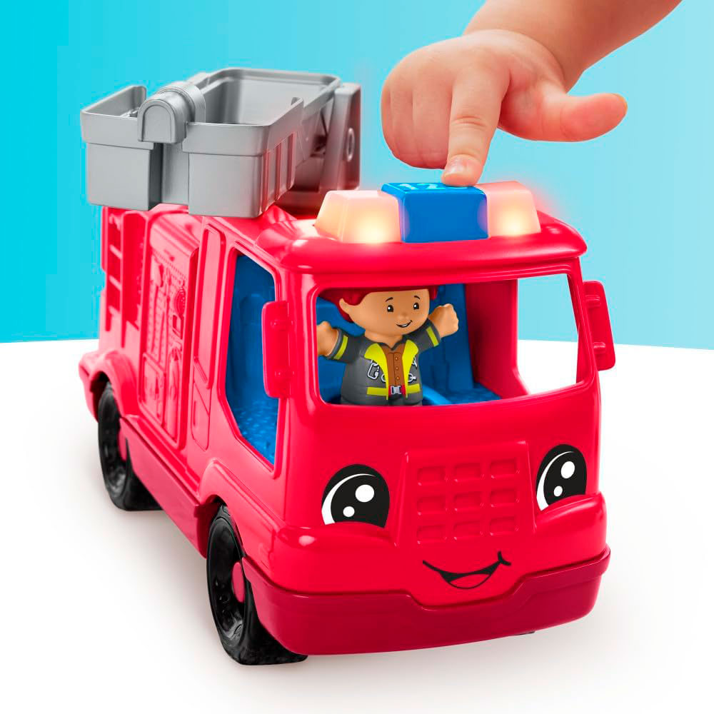 Fisher-Price Little People Camión de Bomberos Mediano HYP41, juguetes para primera infancia