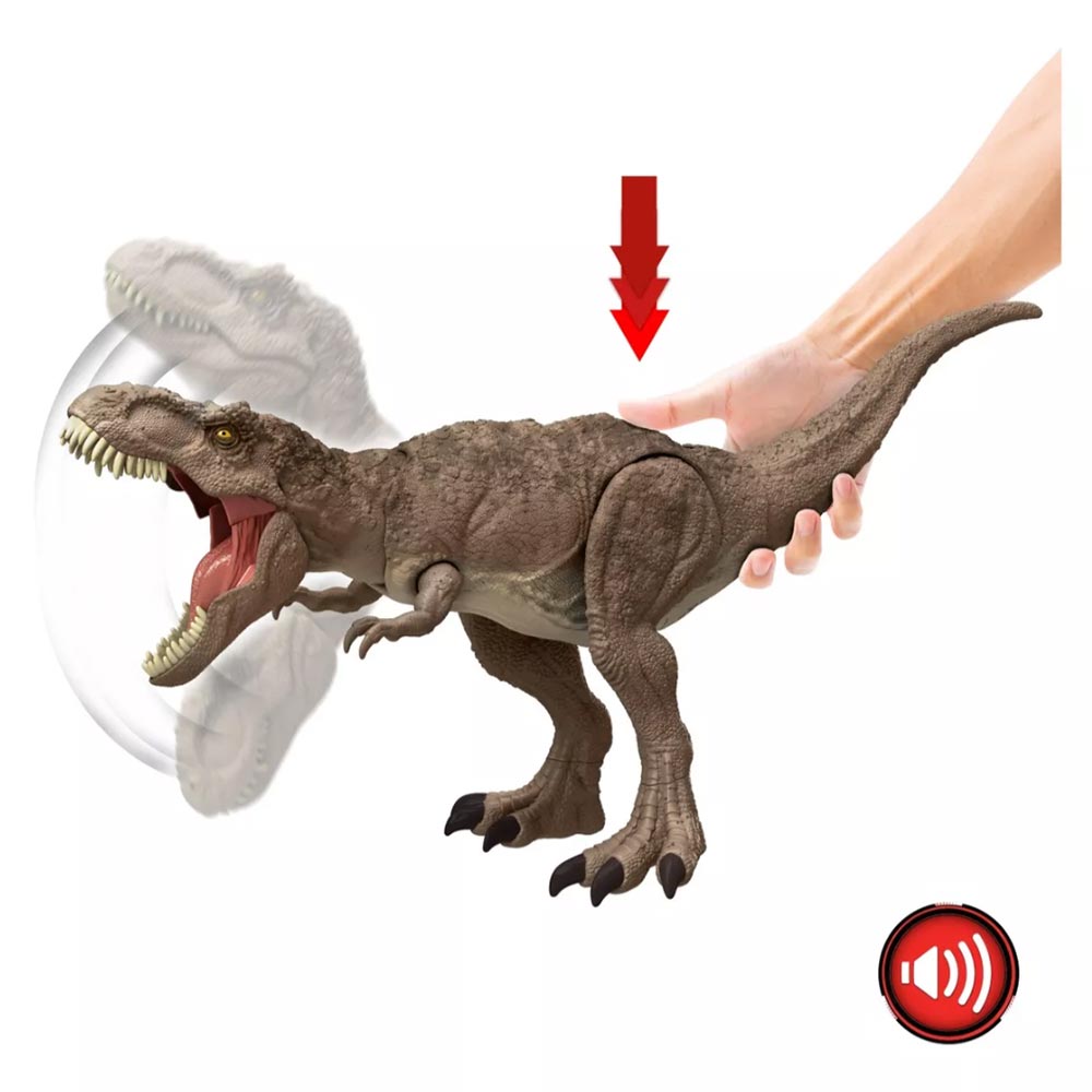 Jurassic World Ataque Total Tyrannosaurus Rex HXF53: Figura de acción - Edad 4+