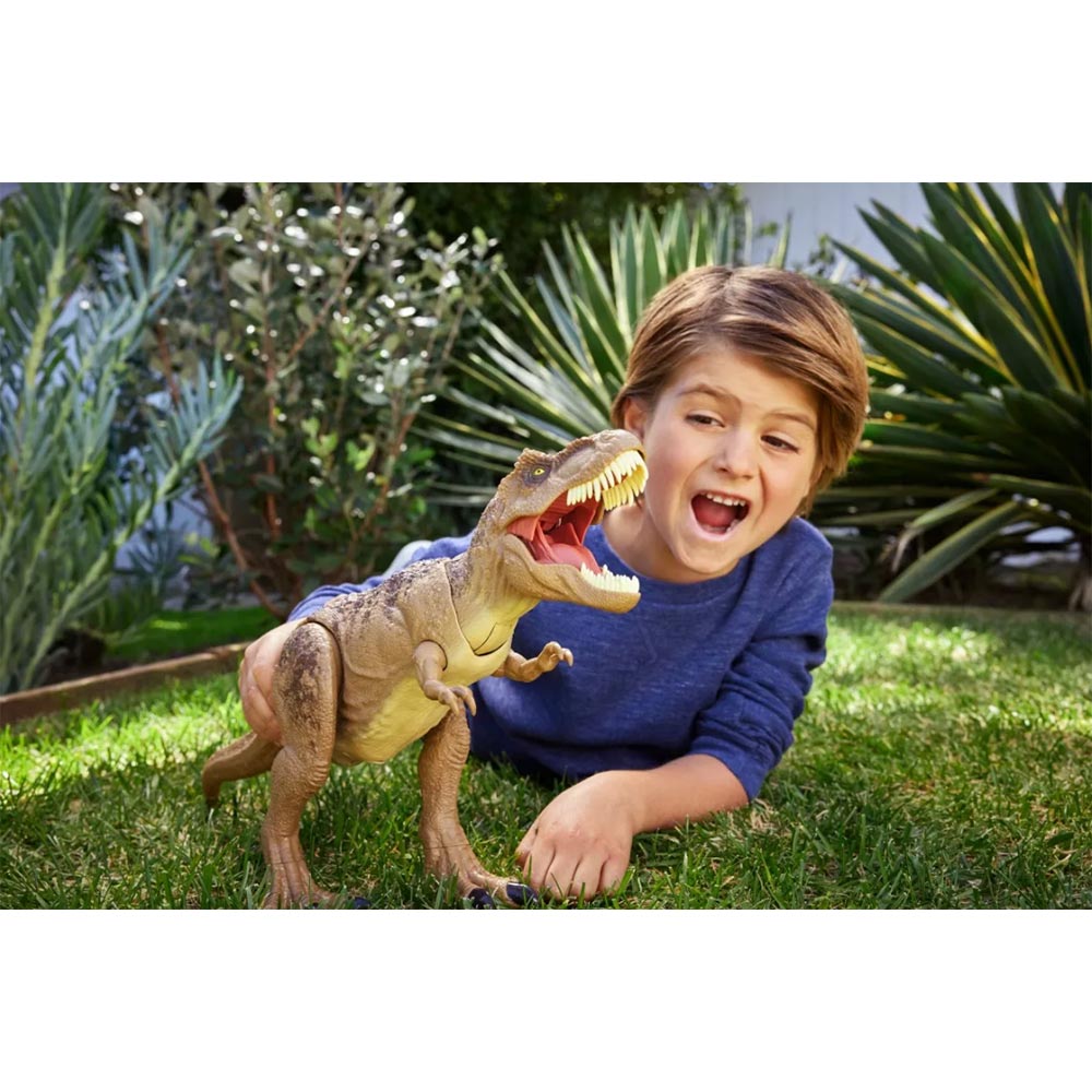 Jurassic World Ataque Total Tyrannosaurus Rex HXF53: Figura de acción - Edad 4+