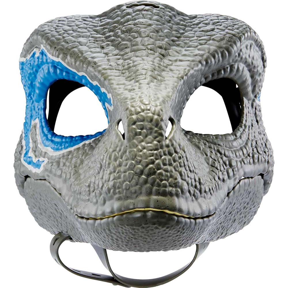 Jurassic World Máscara VELOCIRAPTOR BLUE GWM54: Accesorio de juego de rol - Edad 4+