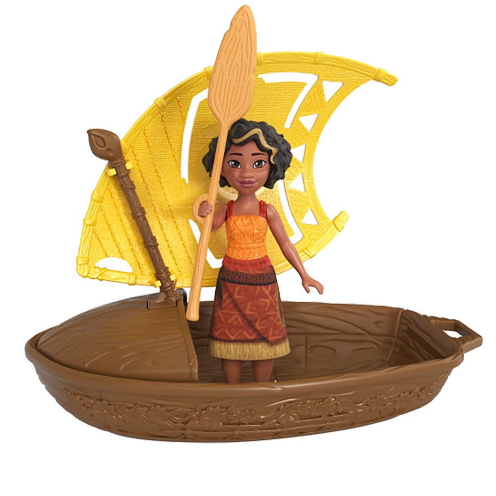 disney Moana 2 Set de Juego Canoa con Mini Muñeca Sorpresa y Accesorios JBT43 - Edad 3+