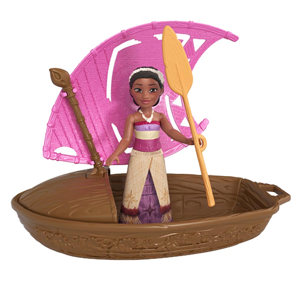 disney Moana 2 Set de Juego Canoa con Mini Muñeca Sorpresa y Accesorios JBT43 - Edad 3+
