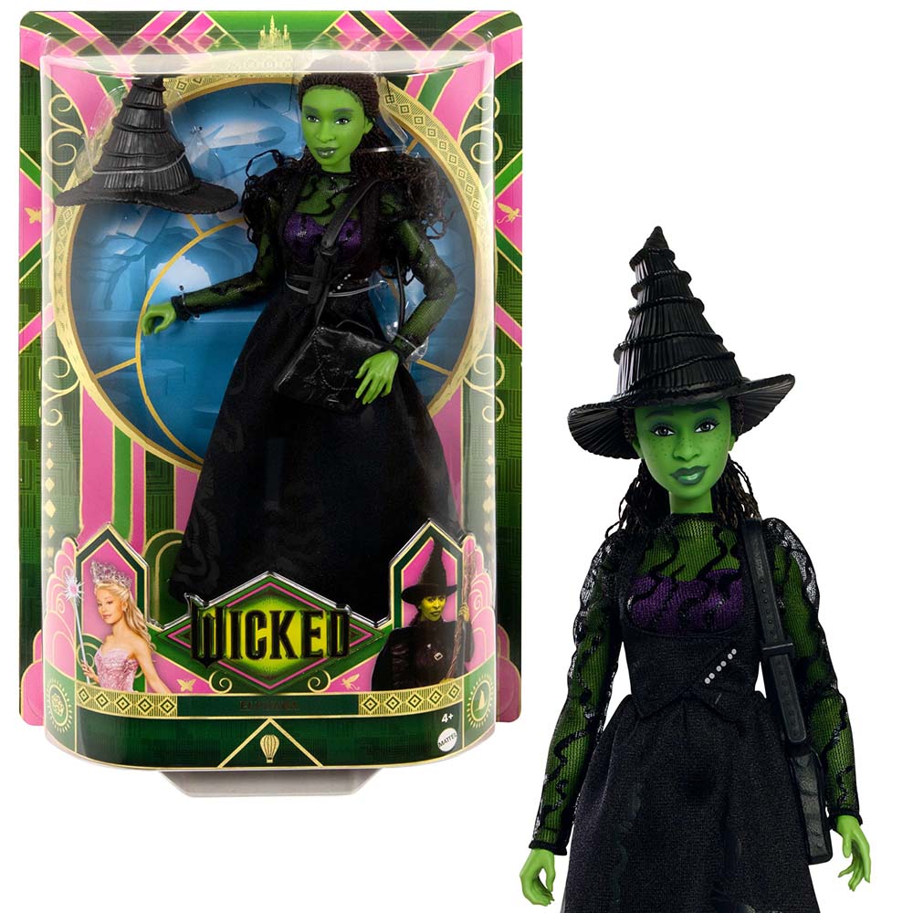 Wicked Muñeca Elphaba HXT62, muñecas y muñecos