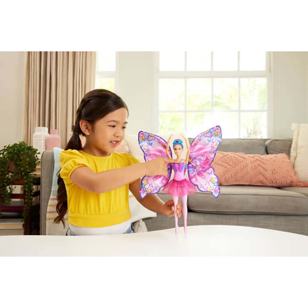 Barbie Dance and Flutter transformación 2 en 1 HXJ10: Muñeca - Edad 3+